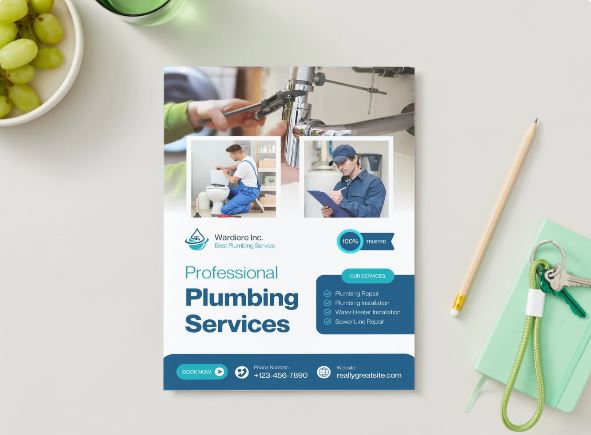 5 Plumbing Services Business Card Templates Bundle β Editable in Canva (Digital Download)