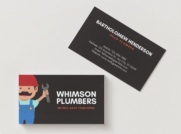 5 Plumbing Services Business Card Templates Bundle β Editable in Canva (Digital Download)