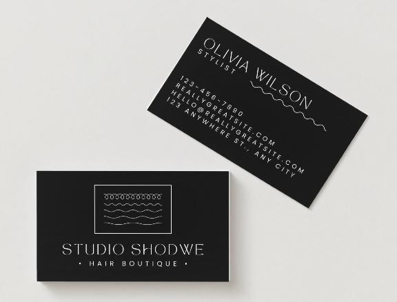 5 Creative Hair Artist Business Cards Bundle – Canva Template (Digital Download)