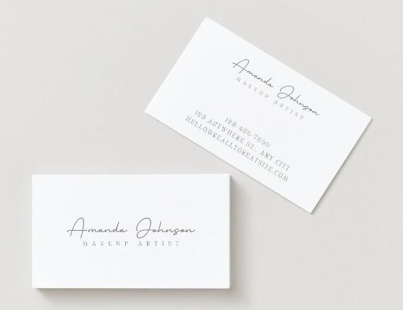 Boho Makeup Artist Business Card Template – Canva Design (Digital Download)