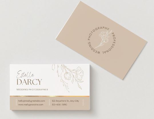Modern Photographer Business Card Template β Editable in Canva (Digital Download)