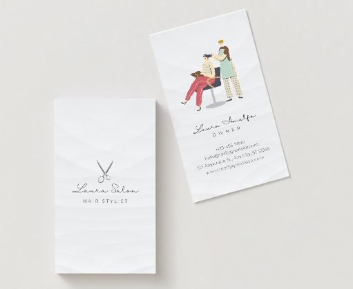 Hair Stylist Business Card Template – Editable in Canva (Digital Download)