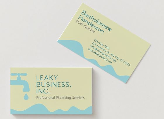 5 Plumber Business Card Templates Bundle – Clean & Professional Canva Design (Digital Download)