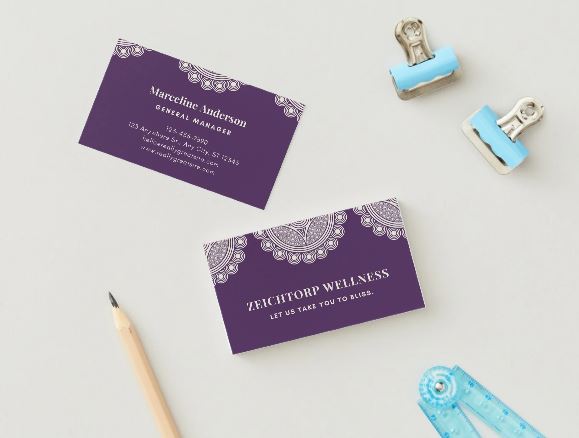 Holistic Therapist Business Card – Floral Canva Design