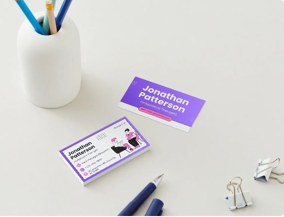 Psychology Business Card Template β Clean & Clinical Style
