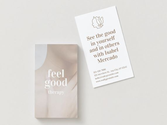 Psychology Business Card Template β Clean & Clinical Style