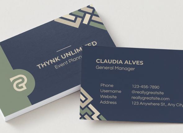 Luxury Gold Event Planner Business Card β Canva Template (Digital Download)