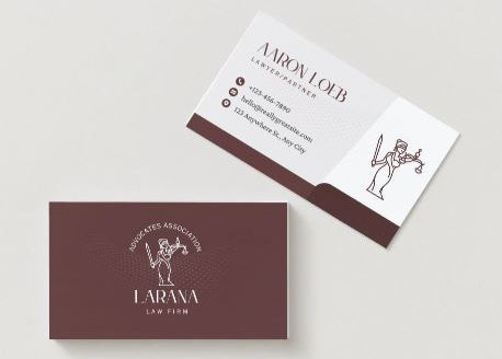 Elegant Lawyer Business Card – Professional Legal Attorney Design