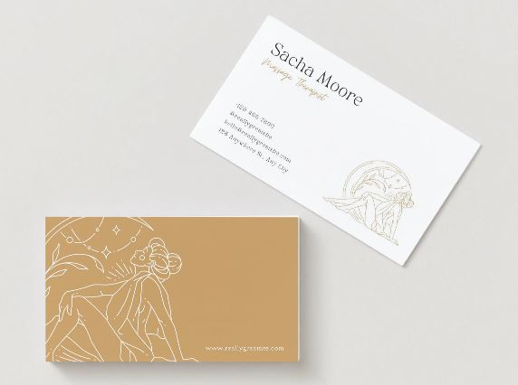Therapist Business Card Template β Calm & Minimal Design