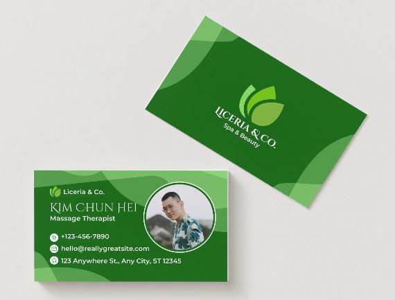Wellness Therapist Business Card β Feminine & Soft Design