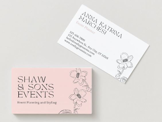 Elegant Event Planner Business Card Template β Editable in Canva (Digital Download)