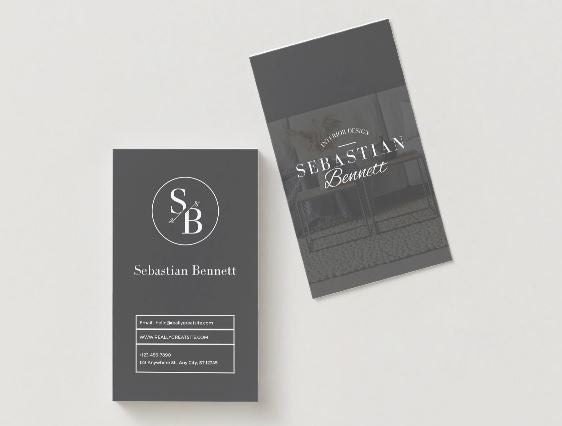 Stylish Interior Designer Business Card Template β Canva Editable