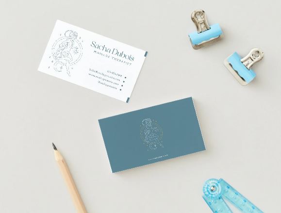 Therapist Business Card Template β Calm & Minimal Design