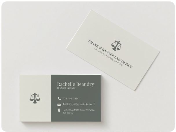 Premium Lawyer Business Cards – Customizable Professional Legal Design