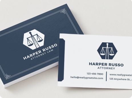 Custom Lawyer Business Cards - Professional & Elegant Legal Branding