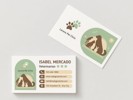 Custom Pet Trainer Business Card β Personalized Dog Trainer & Animal Behaviorist Design