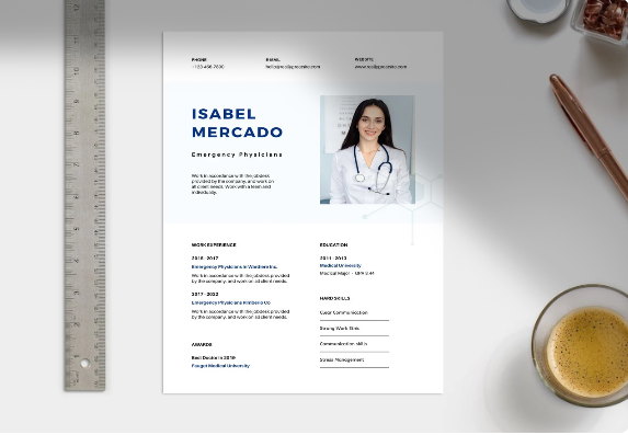 Physician Resume Template β Elegant & ATS-Friendly (Digital Download)