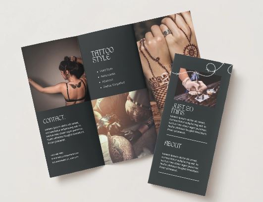 5 Modern Tattoo Artist Business Cards Bundle β Canva Editable Template