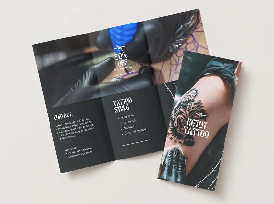 5 Modern Tattoo Artist Business Cards Bundle β Canva Editable Template