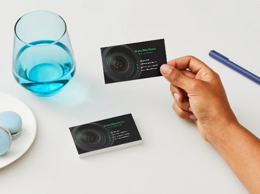Modern Photographer Business Card Template – Editable in Canva (Digital Download)