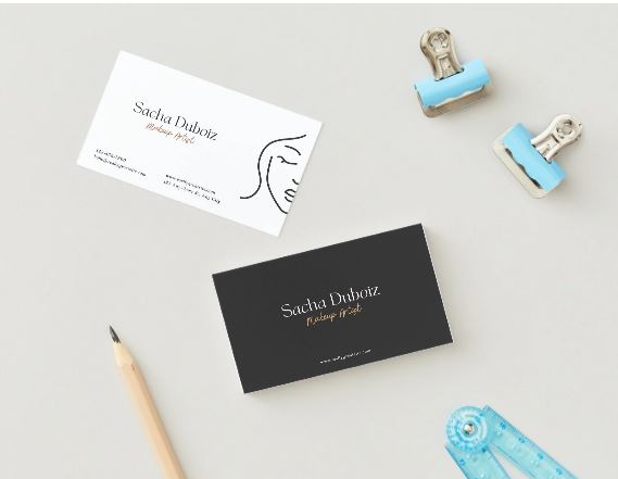 5 Soft Feminine Makeup Artist Business Card Templates Bundle – Canva Editable