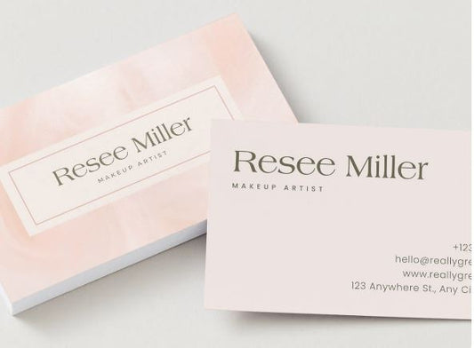 Bold Makeup Artist Business Card Template – Canva Editable (Digital Download)