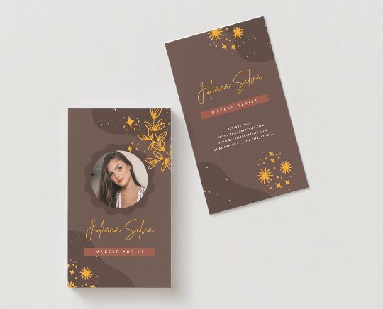 Bold Makeup Artist Business Card Template – Canva Editable (Digital Download)