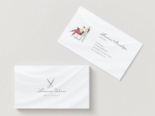 Hair Stylist Business Card Template – Editable in Canva (Digital Download)