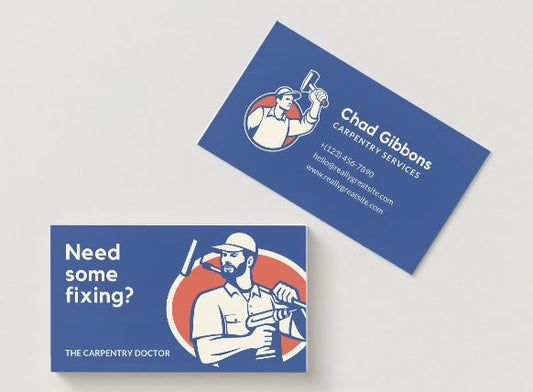 Plumber Business Card Template – Clean &amp; Professional Canva Design (Digital Download)