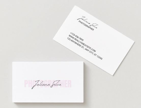 Modern Photographer Business Card Template – Editable in Canva (Digital Download)
