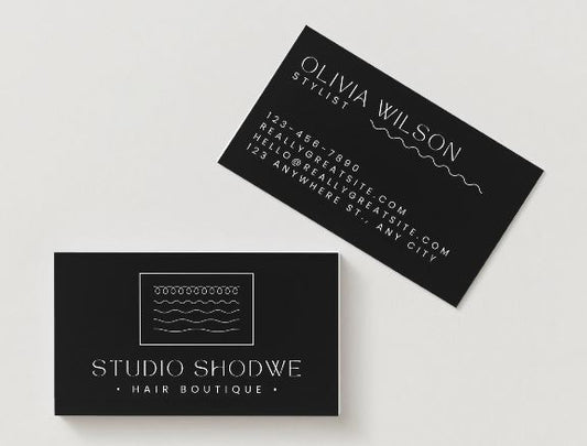 Creative Hair Artist Business Card – Canva Template (Digital Download)