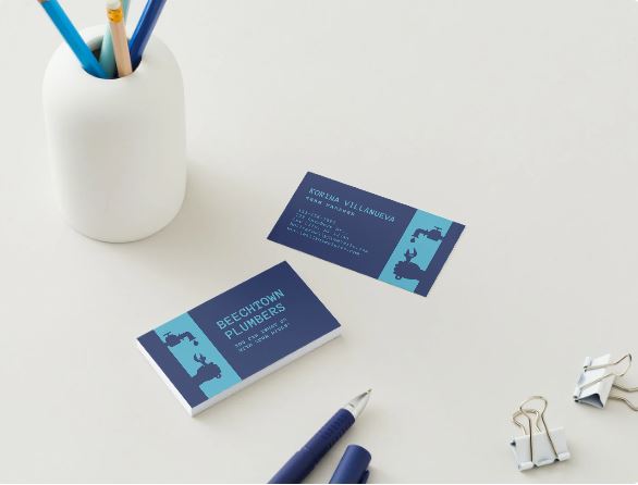 5 Plumber Business Card Templates Bundle – Clean &amp; Professional Canva Design (Digital Download)