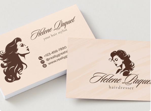 Hair Stylist Business Card Template – Editable in Canva (Digital Download)