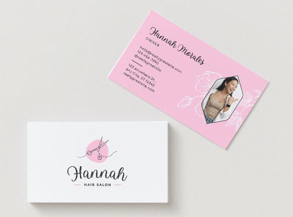 Hair Stylist Business Card Template – Editable in Canva (Digital Download)