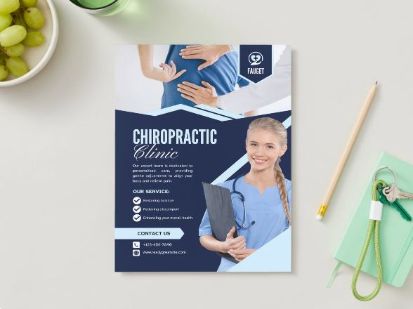 Modern Chiropractor Business Card Template – Clean & Customizable Design for Wellness Professionals