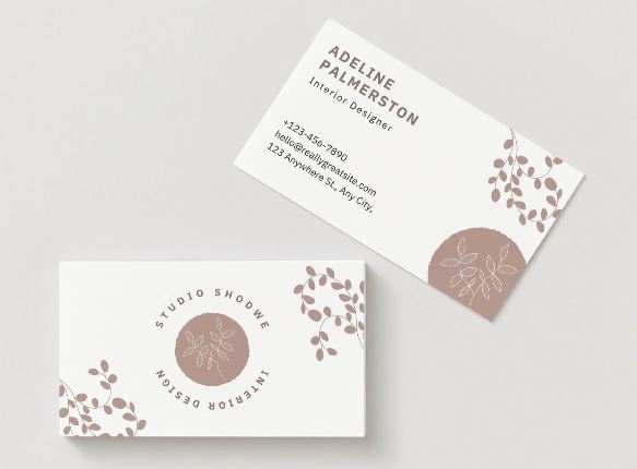 Modern Interior Designer Business Card Template – Canva Editable Download