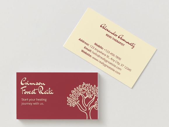 Holistic Therapist Business Card – Floral Canva Design