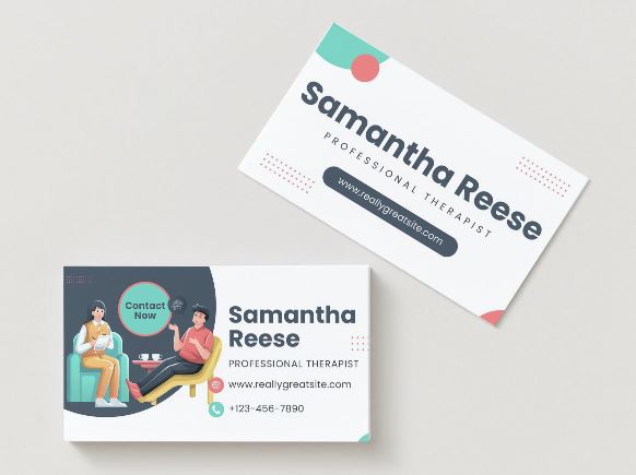 Holistic Therapist Business Card – Floral Canva Design