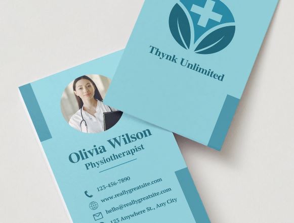 Holistic Therapist Business Card – Floral Canva Design