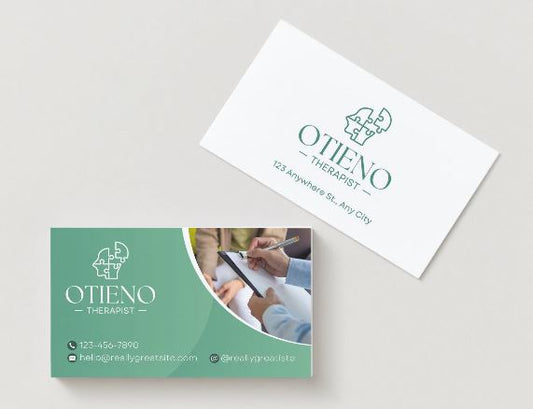 Psychology Business Card Template – Clean & Clinical Style