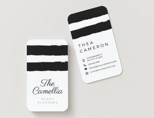 Luxury Gold Event Planner Business Card – Canva Template (Digital Download)