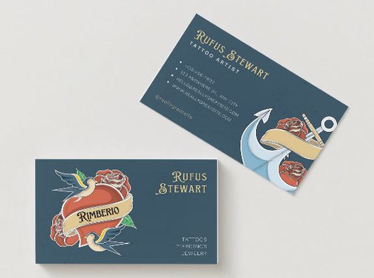 Tattoo Artist Business Card Template – Canva Editable