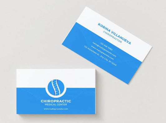Chiropractor Business Card Template – Clean & Professional Canva Design (Digital Download)