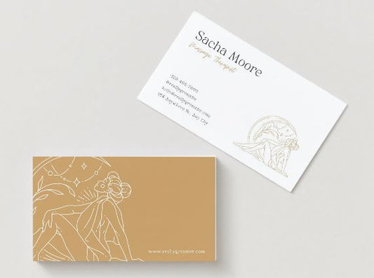 Therapist Business Card Template – Calm & Minimal Design