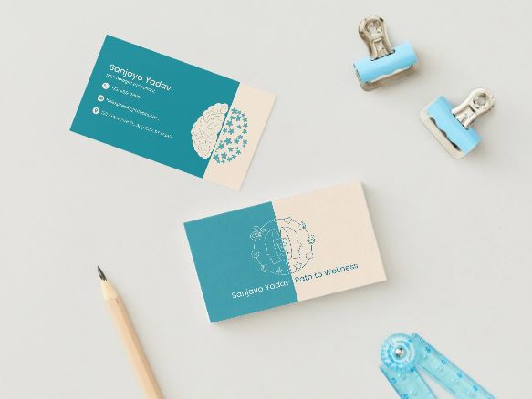 Psychology Business Card Template – Clean & Clinical Style