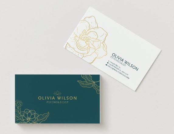 Wellness Therapist Business Card – Feminine & Soft Design