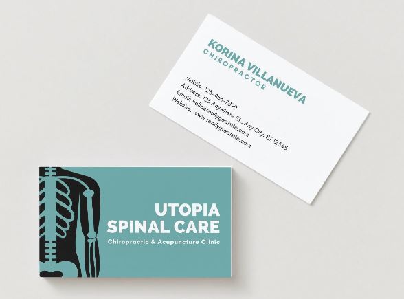 5 Chiropractor Business Card Templates Bundle – Clean & Professional Canva Design (Digital Download)