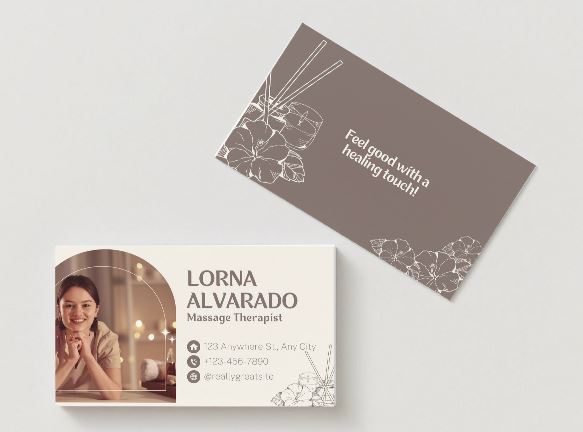 Therapist Business Card Template – Calm & Minimal Design