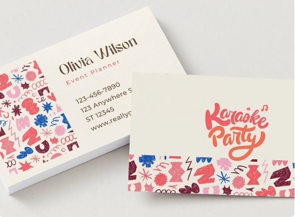 Event Planner Business Card Template – Editable in Canva (Digital Download)