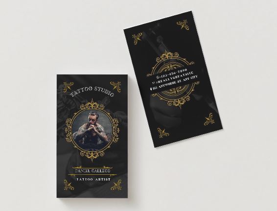 5 Tattoo Artist Business Card Templates Bundle  – Canva Editable